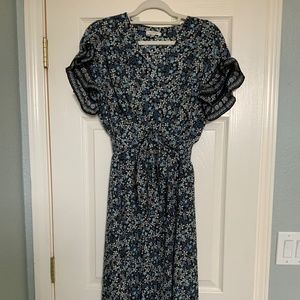 Max Studio Faux Wrap MIDI-Dress